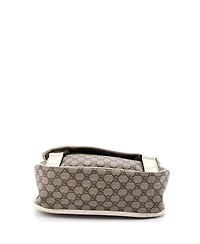 Pre-Owned Gucci Medium Double Buckle Messenger Bag Gg Coated Canvas