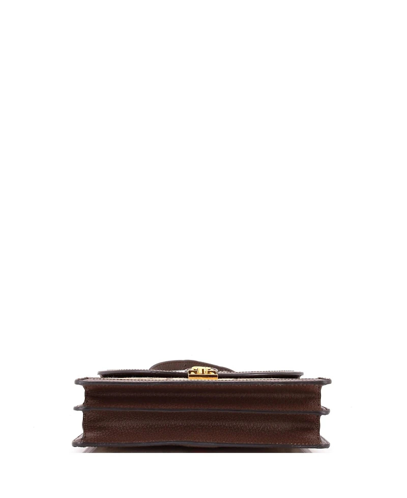 Pre-Owned Gucci Small Ophidia Flap Top Handle Bag Jumbo Gg Canvas