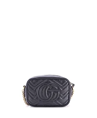 Pre-Owned Gucci Mini Gg Marmont Shoulder Bag Matelasse Leather