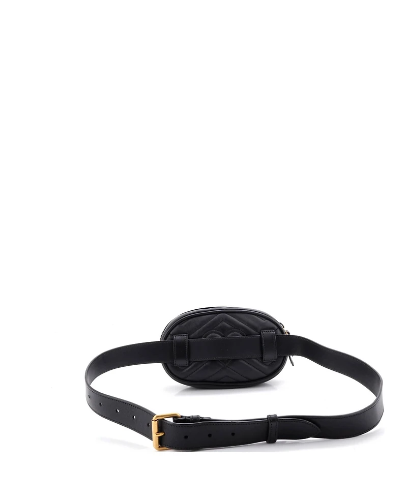 Pre-Owned Gucci Gg Marmont Belt Bag Matelasse Leather