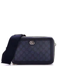 Pre-Owned Gucci Small Ophidia Zip Wristlet Shoulder Bag Gg Coated Canvas