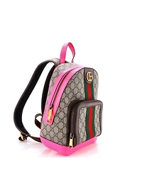 Pre-Owned Gucci Small Ophidia Backpack Gg Coated Canvas and Leather