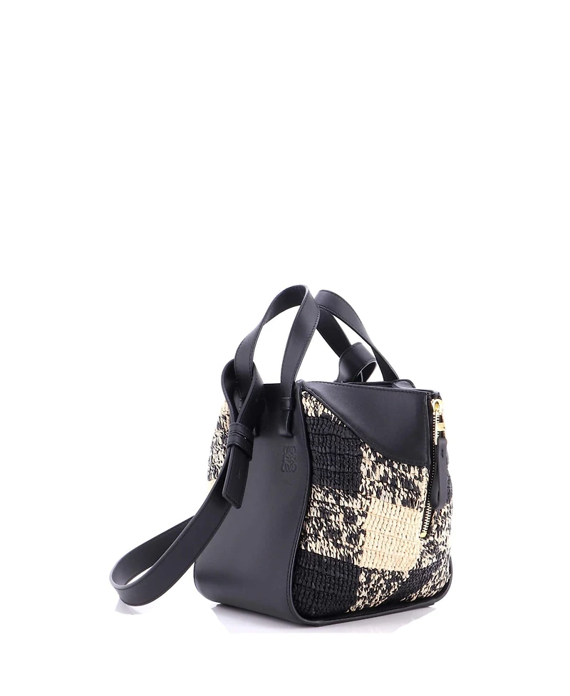 Pre-Owned Loewe Compact Paula's Ibiza Hammock Bag Raffia and Leather