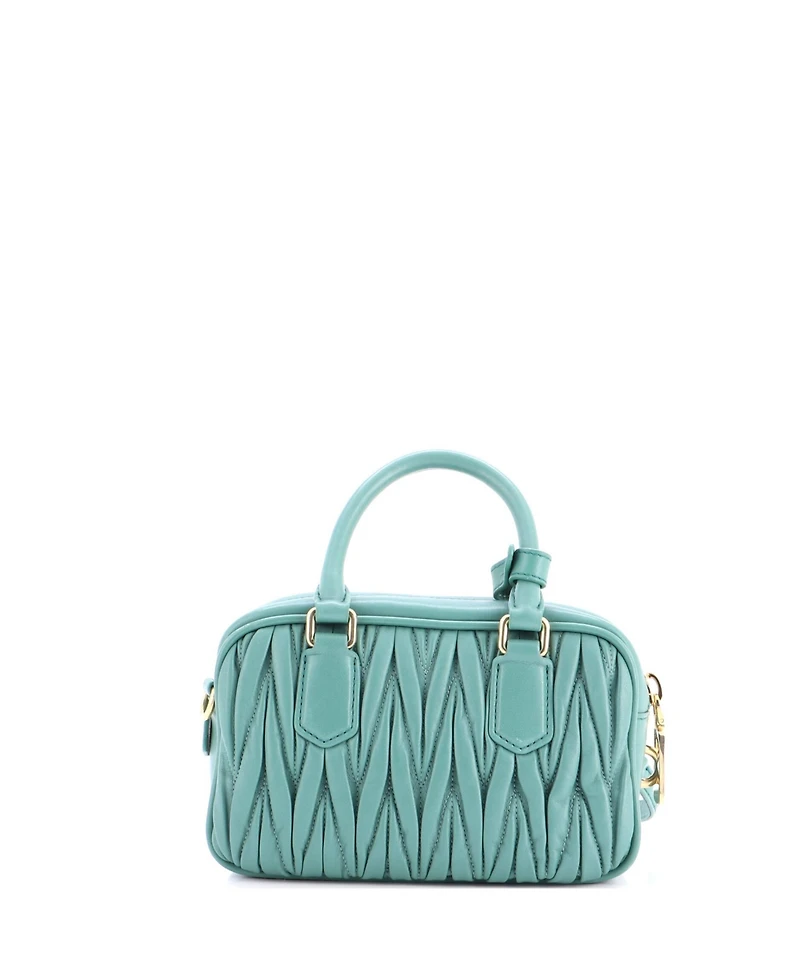Pre-Owned Miu Miu Regular Arcadie Top Handle Bag Matelasse Leather