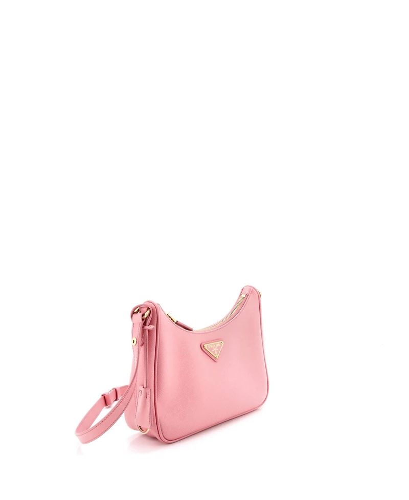 Pre-Owned Prada Mini Re-Edition Hobo Saffiano Leather