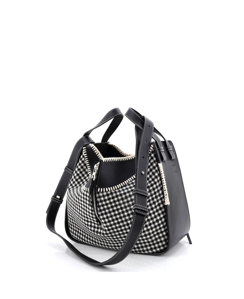 Pre-Owned Loewe Small Hammock Bag Leather and Tweed