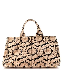 Pre-Owned Prada Large Canapa Tote Printed Canvas