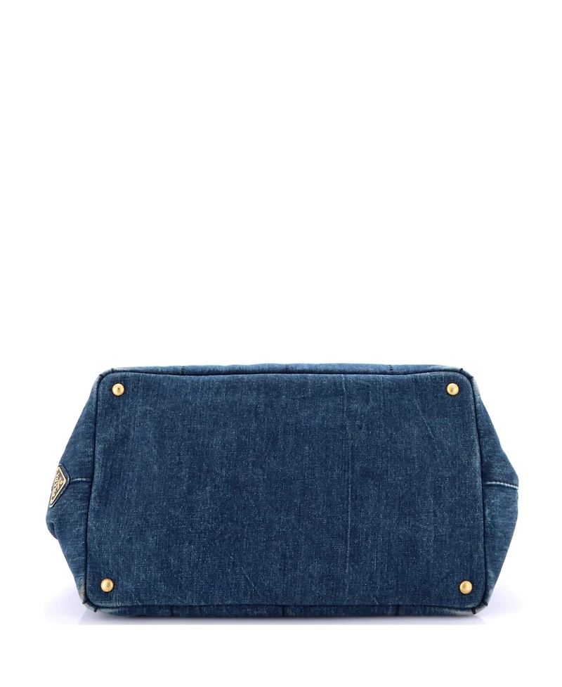 Pre-Owned Prada Large Canapa Tote Denim