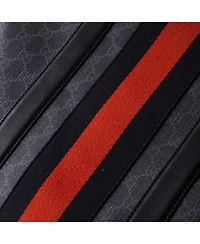 Pre-Owned Gucci Large Web Open Tote Gg Coated Canvas