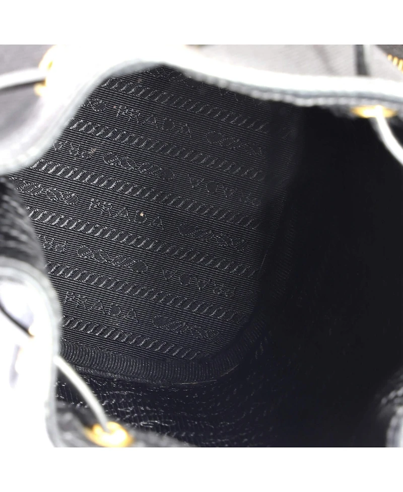 Pre-Owned Prada Logo Drawstring Bucket Bag Canvas