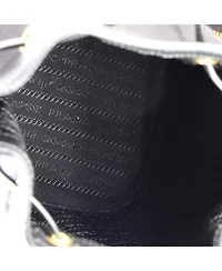 Pre-Owned Prada Logo Drawstring Bucket Bag Canvas