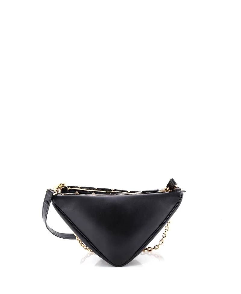 Pre-Owned Prada Mini Symbole Triangle Bag Leather and Jacquard