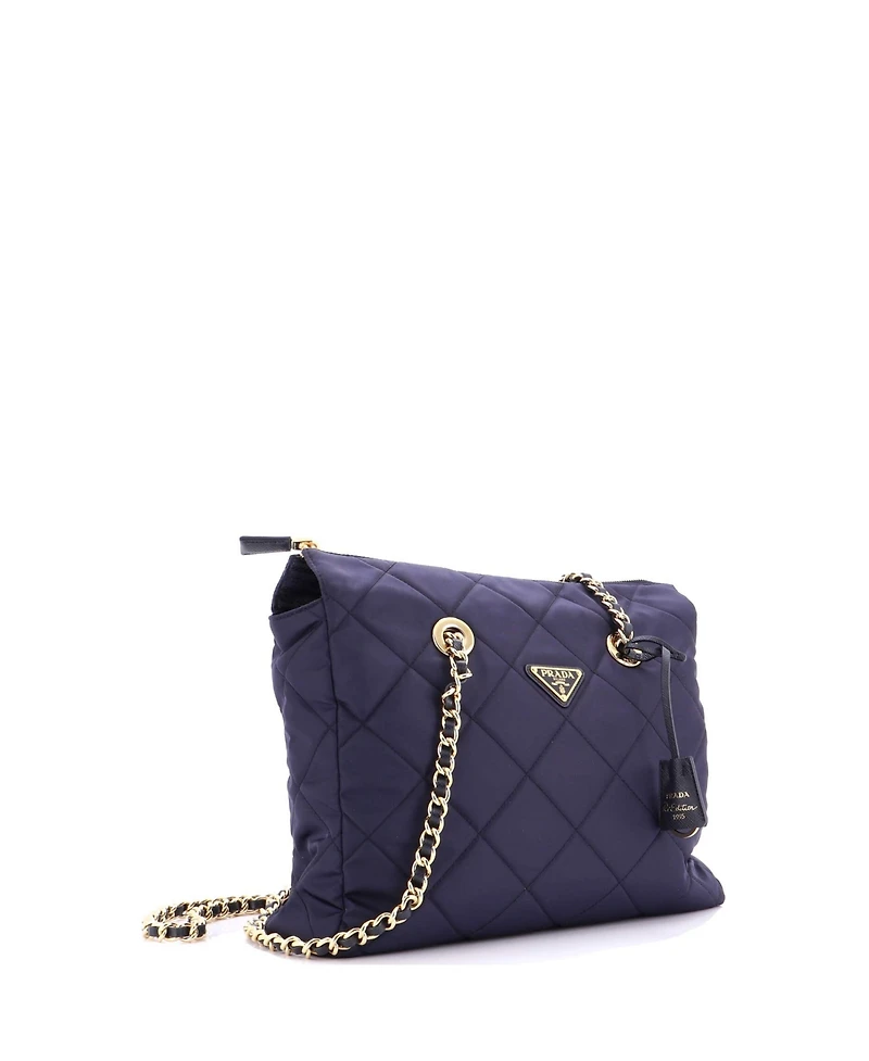 Pre-Owned Prada Medium Re-Edition 1995 Chain Tote Quilted Re-Nylon