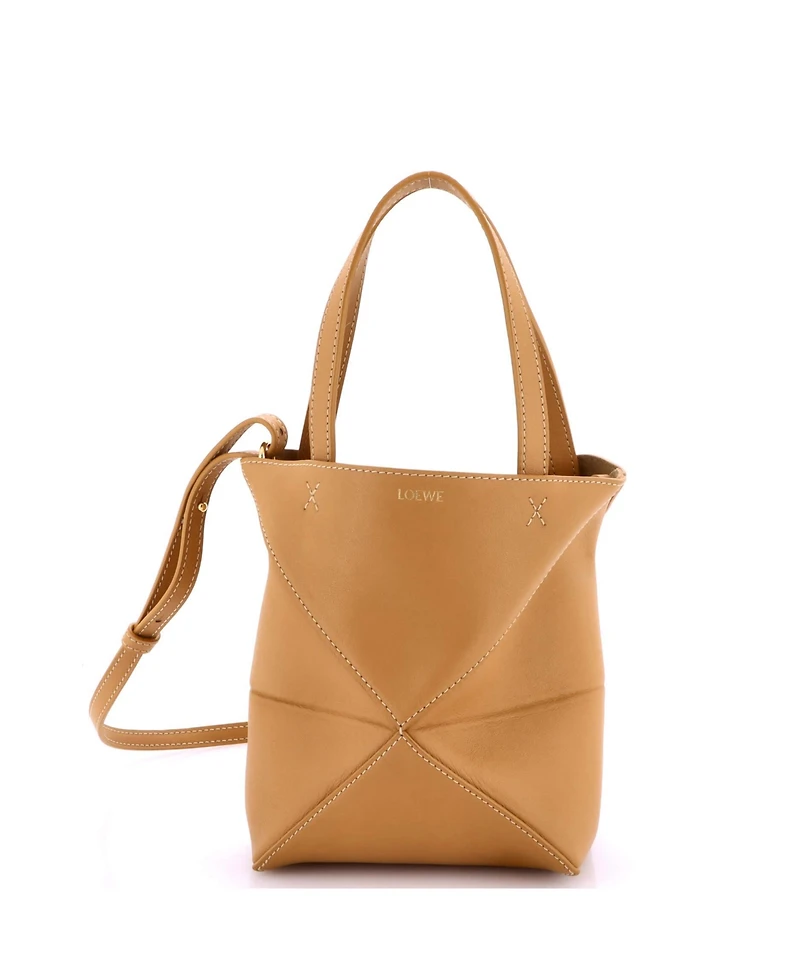 Pre-Owned Loewe Mini Puzzle Fold Tote Leather