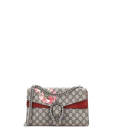 Pre-Owned Gucci Small Dionysus Bag Blooms Print Gg Coated Canvas