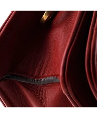 Pre-Owned Gucci Mini Gg Marmont Chain Flap Bag Matelasse Leather