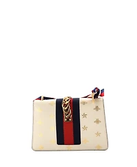 Pre-Owned Gucci Small Sylvie Shoulder Bag Printed Leather