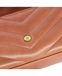 Pre-Owned Saint Laurent Small Loulou Nm Shoulder Bag Matelasse Chevron Leather