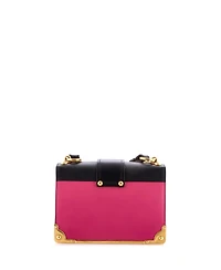 Pre-Owned Prada Small Cahier Crossbody Bag Leather and Saffiano Leather