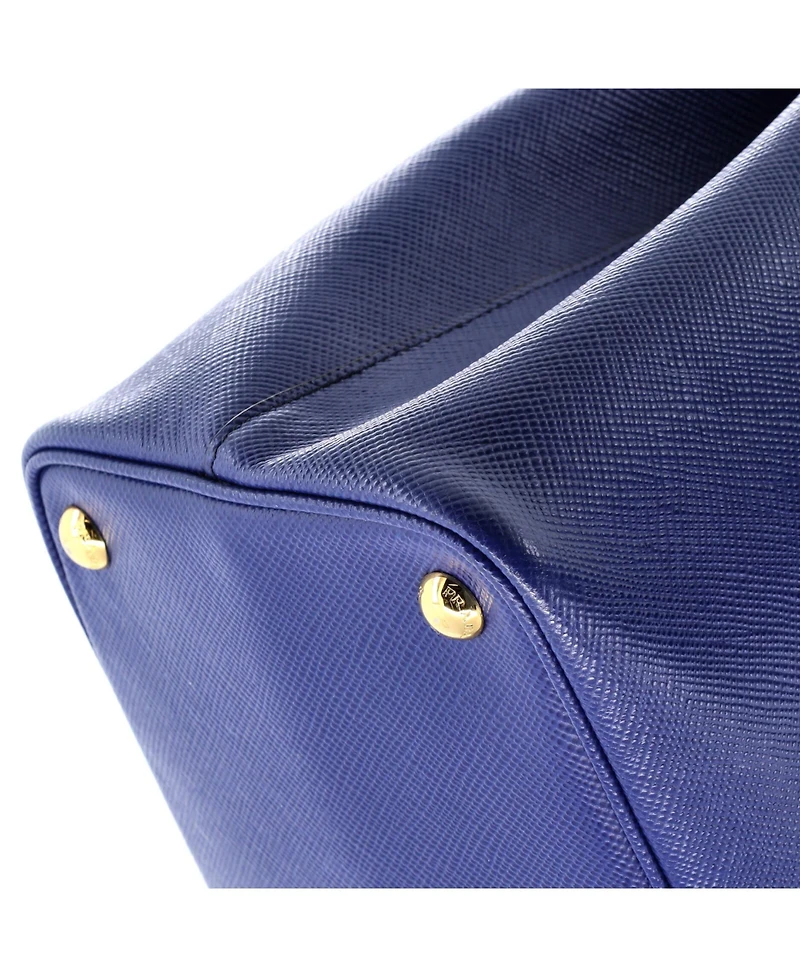 Pre-Owned Prada Medium Cuir Double Tote Saffiano Leather