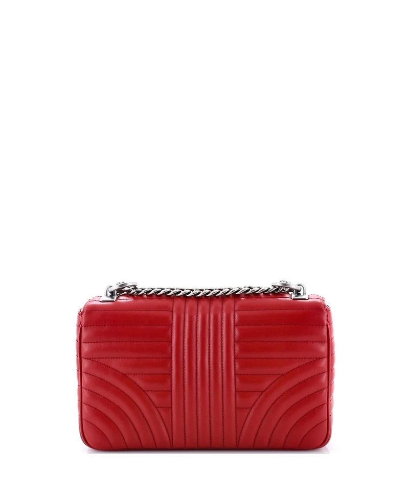 Pre-Owned Prada Medium Chain Flap Shoulder Bag Diagramme Quilted Leather