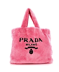 Pre-Owned Prada Logo Tote Terry Cloth