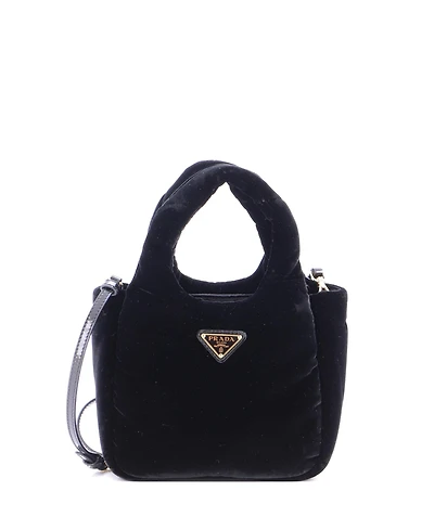Pre-Owned Prada Mini Padded Soft Tote Velvet
