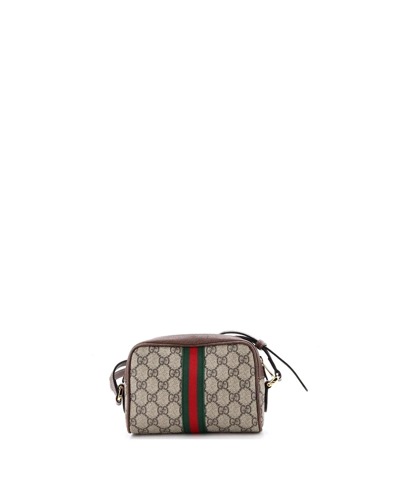 Pre-Owned Gucci Mini Ophidia Shoulder Bag Gg Coated Canvas