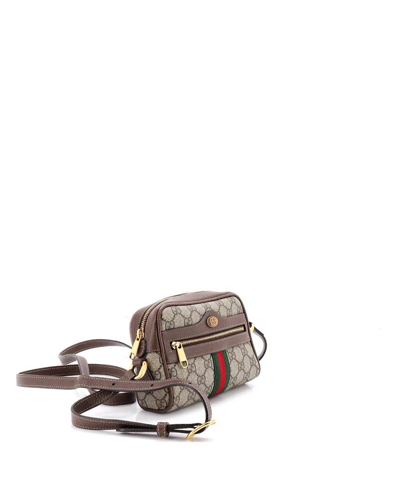 Pre-Owned Gucci Mini Ophidia Shoulder Bag Gg Coated Canvas