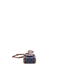 Pre-Owned Gucci Mini Horsebit 1955 Crossbody Bag Gg Denim