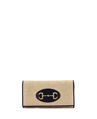 Pre-Owned Gucci Horsebit 1955 Chain Wallet Canvas with Leather