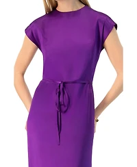 Ivonne Women's Sleeveless Satin Long Dress