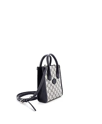 Pre-Owned Gucci Mini Interlocking G Patch Tote Gg Coated Canvas