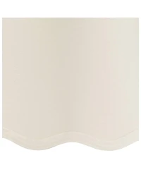 Springcrest High x 5 1/2" Slant Lamp Shade Replacement White Empire Scallop Bottom Clip On Candelabra