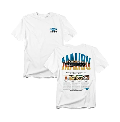 Corvette Men's Chevrolet Malibu Ad Front Back T-Shirt