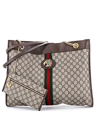 Pre-Owned Gucci Large Rajah Chain Tote Gg Coated Canvas