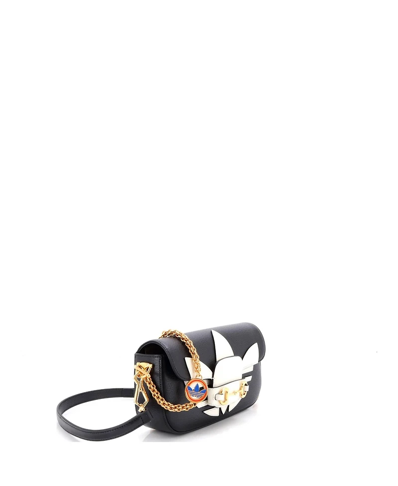 Pre-Owned Gucci East West x Adidas Horsebit 1955 Shoulder Bag Leather