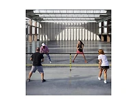 Hongge 22 Ft Portable Pickleball Net with 6 Lockable Wheels and Carry Bag