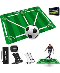 Peneyon Soccer Training Mat with Adjustable Trainer, Non-Slip Equipment for Kids & Youth, Indoor/Outdoor Drills