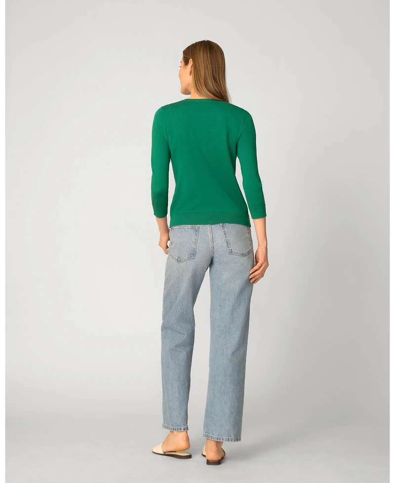 Cable & Gauge Women's Watermelon Stitch Button Cardigan