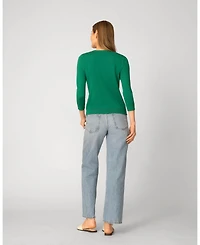 Cable & Gauge Women's Watermelon Stitch Button Cardigan