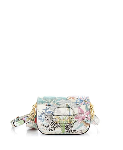 Pre-Owned Gucci Mini Horsebit 1955 Shoulder Bag Printed Leather