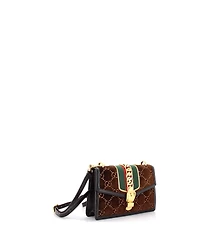 Pre-Owned Gucci Small Sylvie Shoulder Bag Gg Velvet