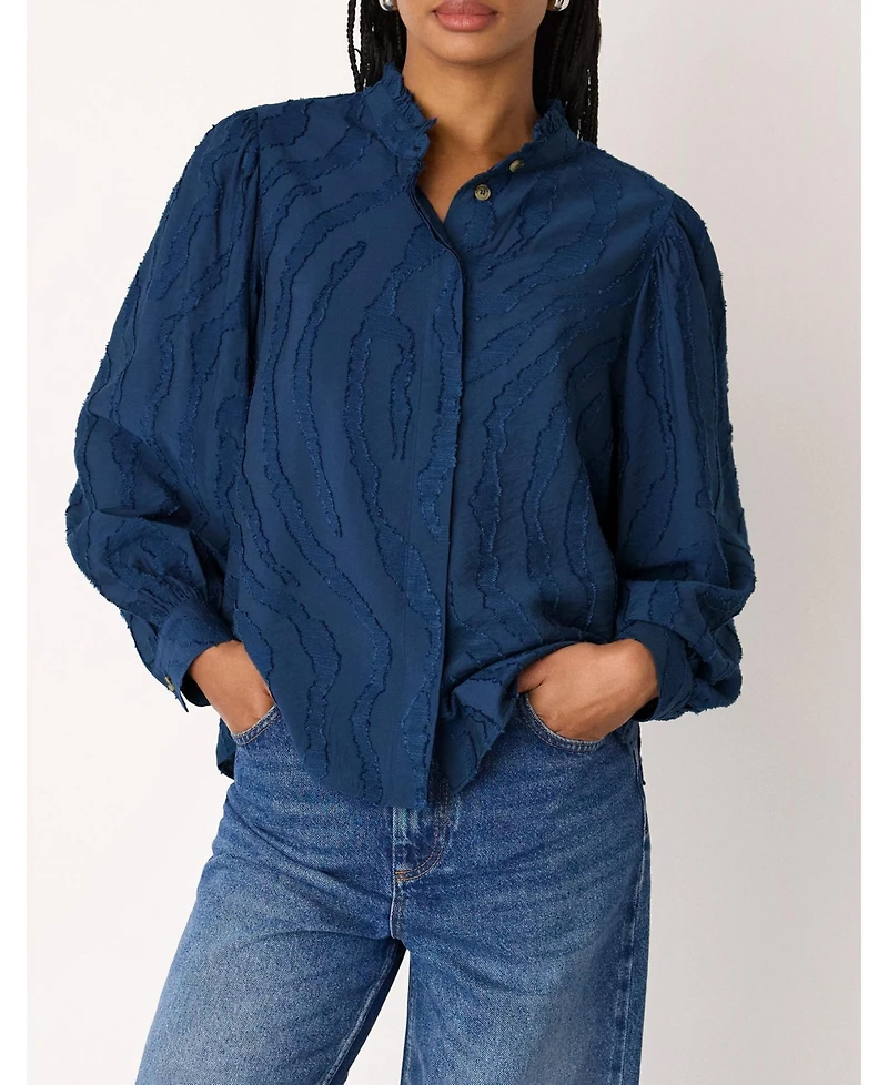 Whistles Women's Animal Textured Shirt