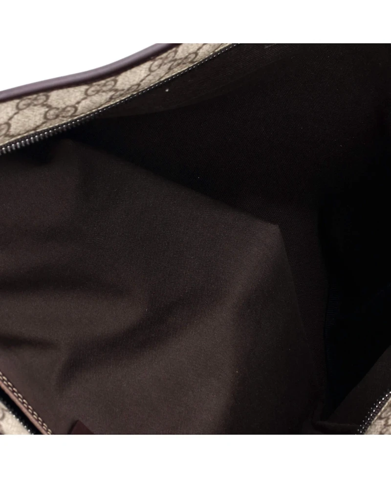 Pre-Owned Gucci Medium Plus Tote Gg Coated Canvas with Leather