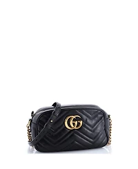 Pre-Owned Gucci Small Gg Marmont Shoulder Bag Matelasse Leather