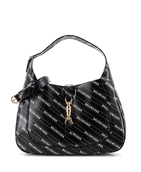 Pre-Owned Gucci Medium x Balenciaga The Hacker Project Jackie 1961 Hobo Printed Leather