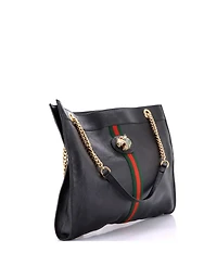 Pre-Owned Gucci Large Rajah Chain Tote Leather