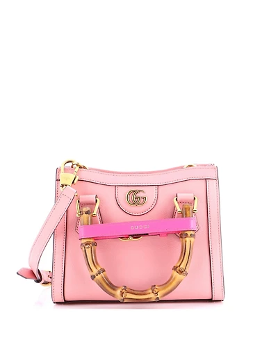 Pre-Owned Gucci Mini Diana Nm Bamboo Handle Tote Leather