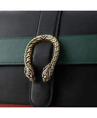 Pre-Owned Gucci Large Dionysus Bamboo Top Handle Bag Colorblock Leather